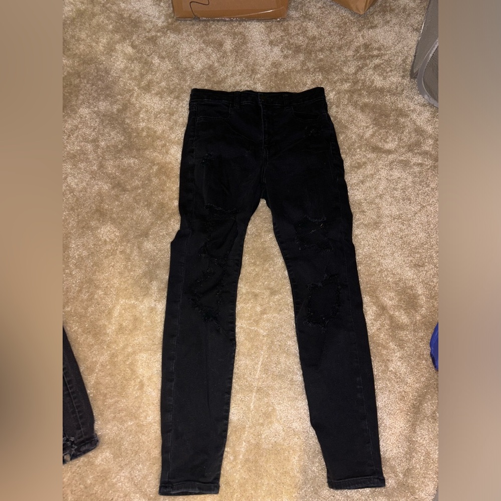 Black ripped jeans